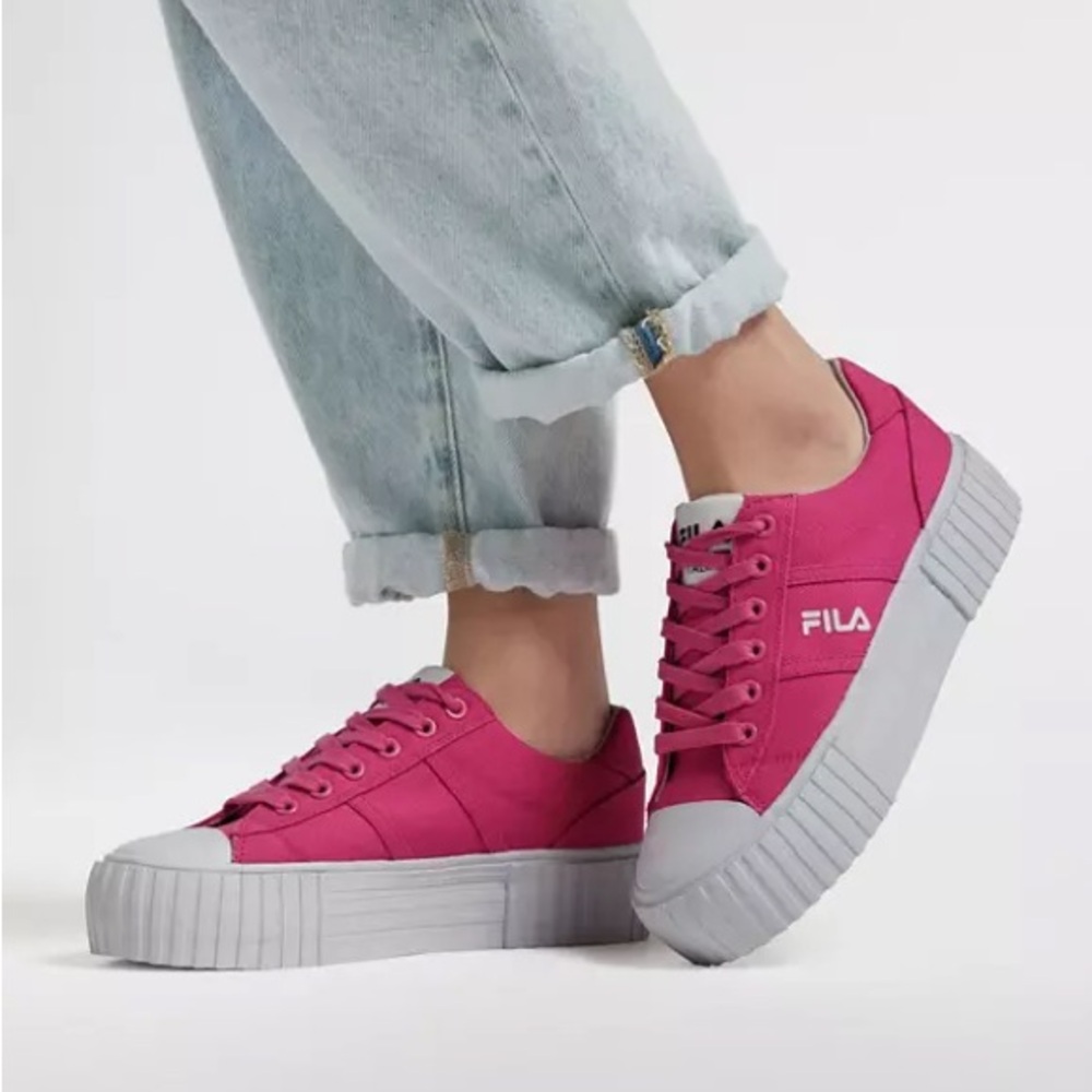 Fila Women's Hot Pink Platform Sneakers